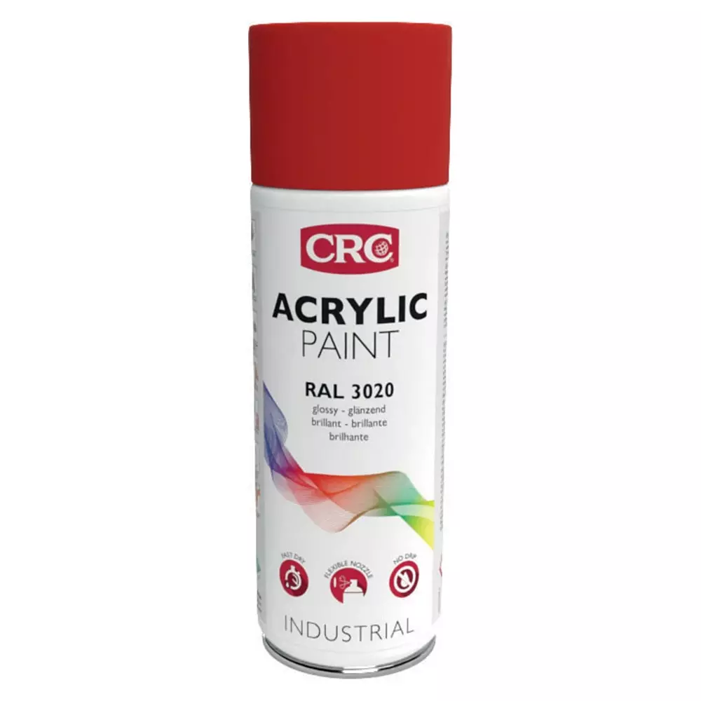 CRC 400 ml RAL 3020 Red Gloss Spray Paint, 32153 by CRC - Paints & Coatings | Buy Online India - Go Rapid Solutions