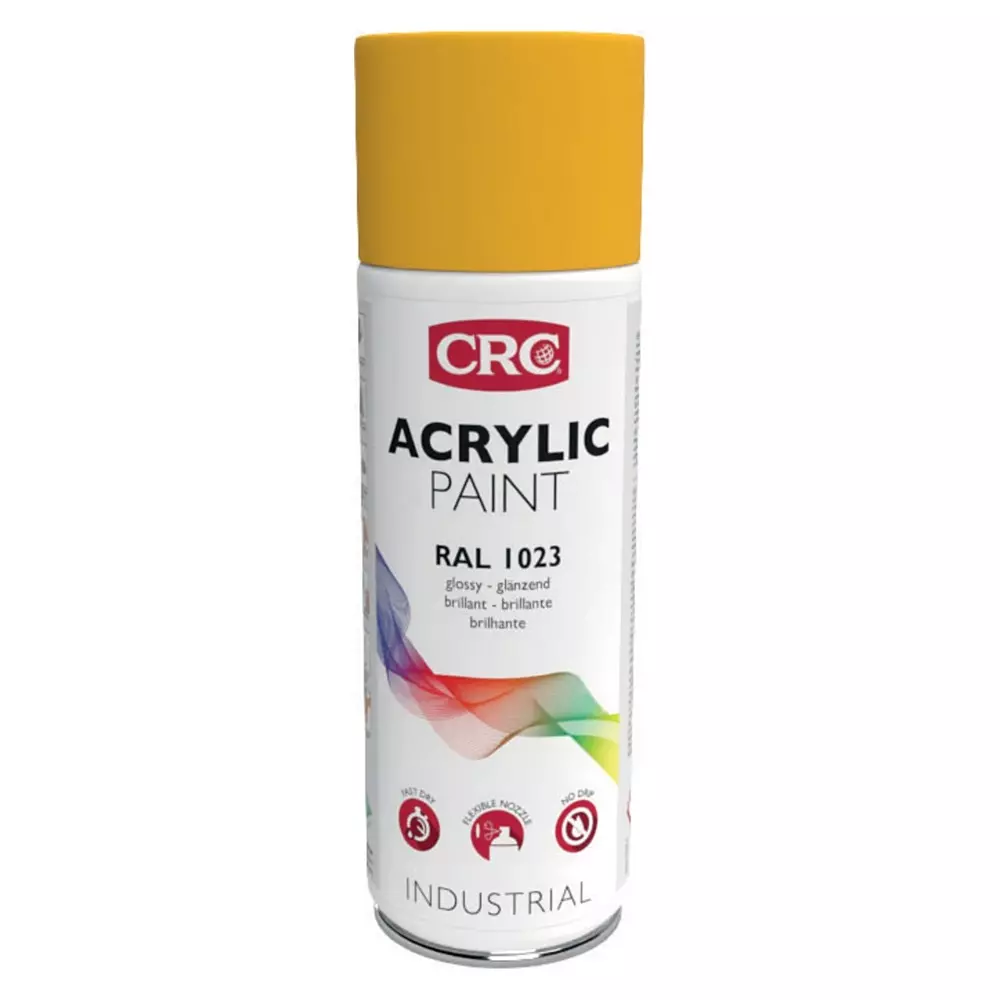 CRC 400 ml RAL 1023 Yellow Gloss Spray Paint, 32151 by CRC - Paints & Coatings | Buy Online India - Go Rapid Solutions
